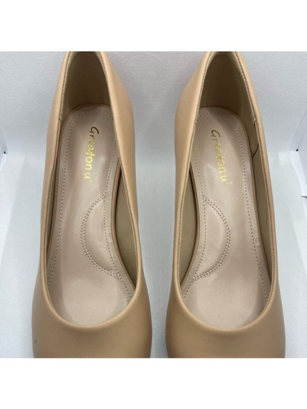Greatonu Women's Round Toe Low Heels Closed Toe Dress Shoes, Size 10, New - Picture 4 of 10